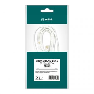 av:link RJ11 – RJ11 ADSL Modem Lead – 3m