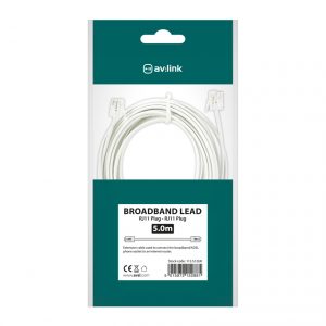 av:link RJ11 – RJ11 ADSL Modem Lead – 5m