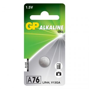LR44 (A76) Alkaline Button Cell – 125mAh – Brands Vary