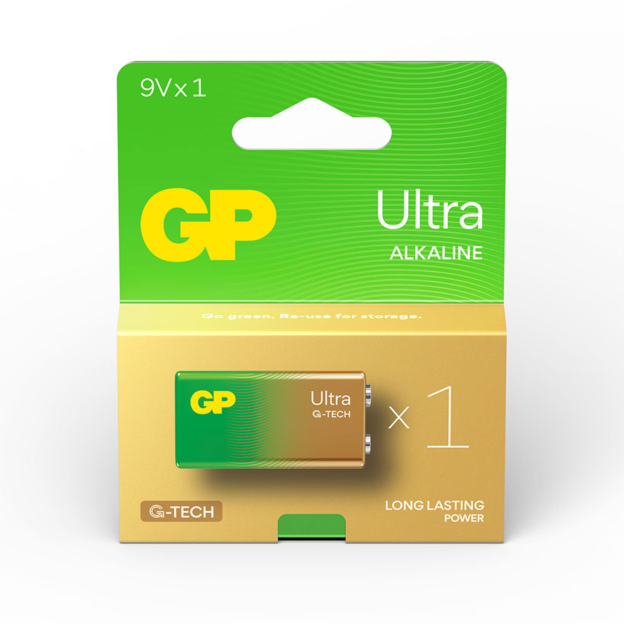 GP Ultra Alkaline Batteries - 9V PP3