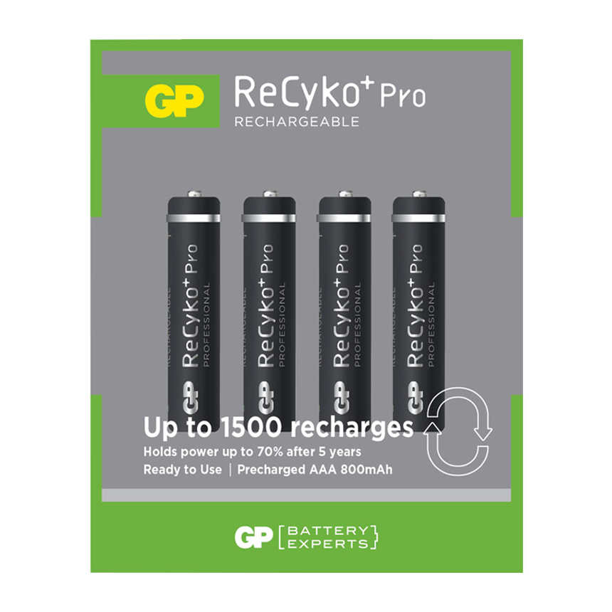 GP Recyko+ Pro NiMH Rechargeable Batteries - AAA