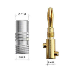 Stahlbrite Pro Quality Gold Plated Banana Speaker Plugs Hi-Fi Pack of 4