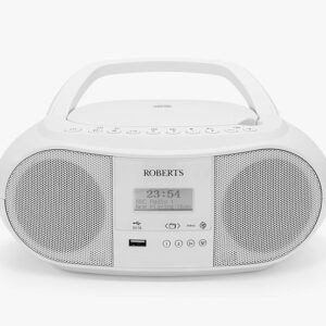 Roberts ZoomBox 4 DAB/DAB+/FM/CD Bluetooth Radio, White