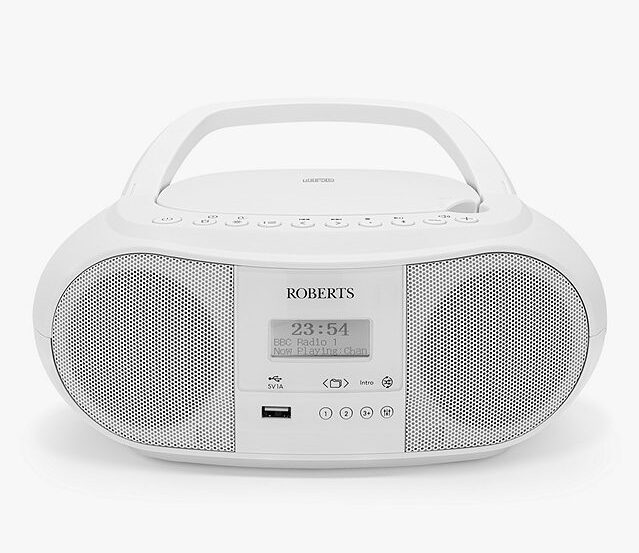 Roberts ZoomBox 4 DAB/DAB+/FM/CD Bluetooth Radio, White