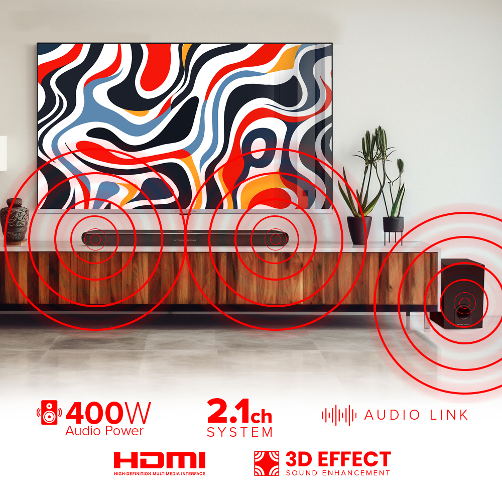 Mitchell & Brown Symphony BAR400 Soundbar and Wireless Subwoofer - Image 6