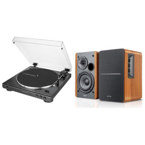Audio-Technica AT-LP60XBT Turntable and Edifier R1280DBs Active Speakers