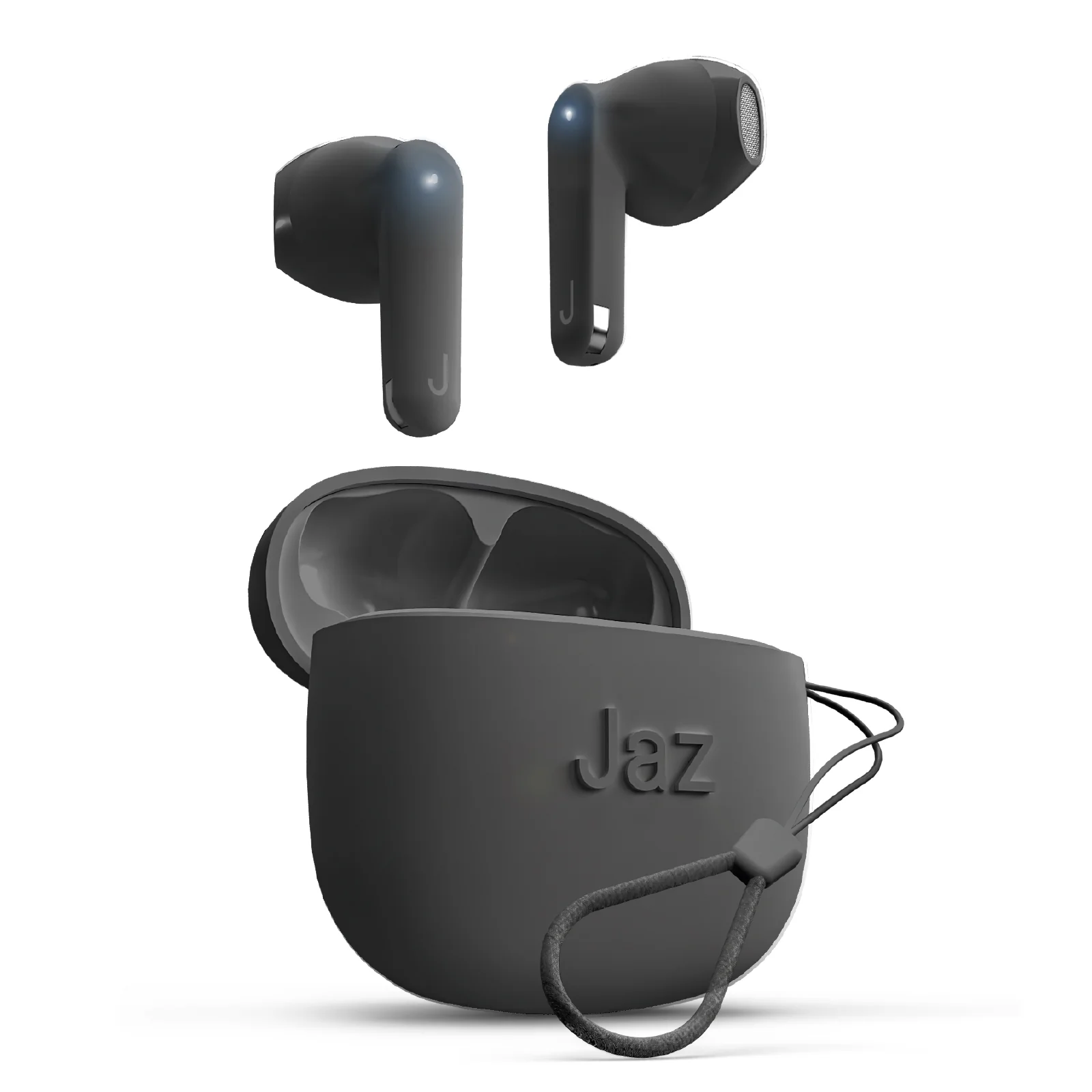 Jaz Amber - TWS wireless earphones with strap - Black