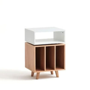Norstone Stockholm 700 Turntable and Vinyl Storage Stand – White Oak