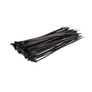 Weather Resistant Nylon Cable Ties, 100mm x 2.5mm, Black, Pack of 100