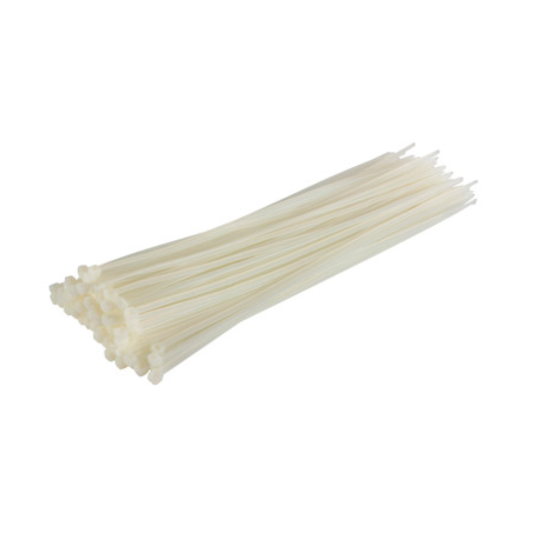 Cable Ties Natural 100mm x 2.5mm 100 Pack