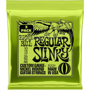 Ernie Ball 3221 Regular Slinky Electric Guitar Strings – 3 Pack
