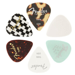 FENDER Thin Material Medley Picks, 351 Shape – 6 Pack