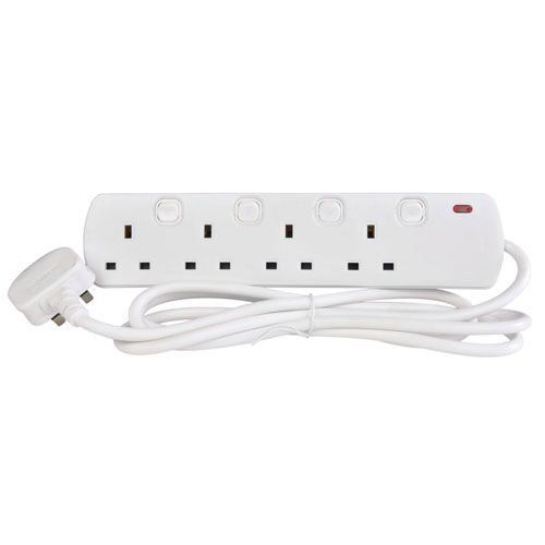 Mercury 4 Gang Switched Extension Lead – 2m